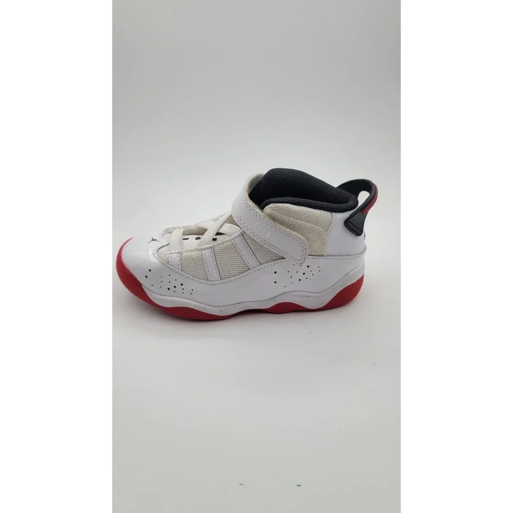 TODDLER KIDS NIKE AIR JORDAN 6 Rings‎ (TD) White / Red Sz 10C